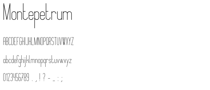 Montepetrum font