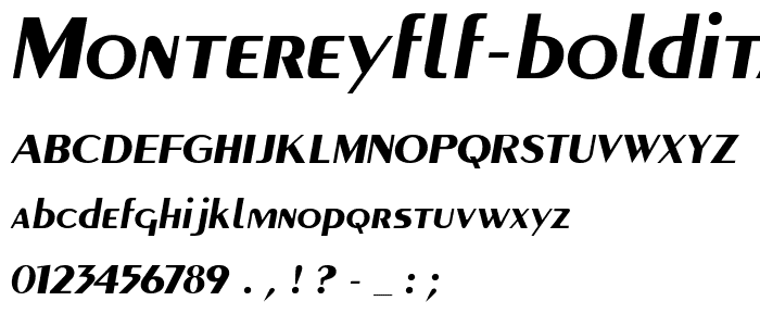 MontereyFLF-BoldItalic font