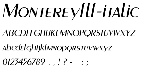 MontereyFLF-Italic font