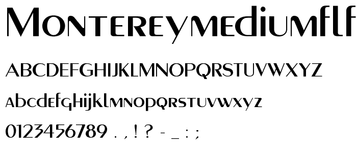MontereyMediumFLF font