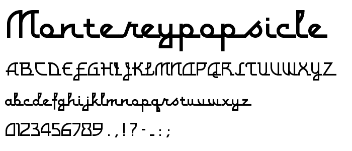 MontereyPopsicle font