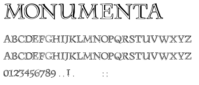 MonumentA font