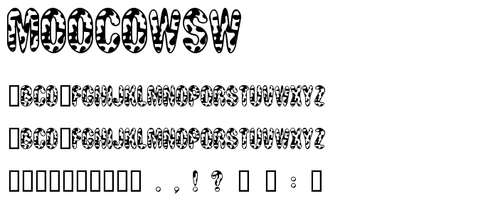 MooCowSW font