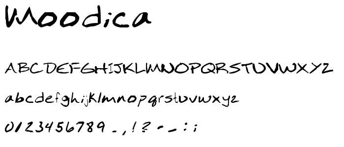 Moodica font