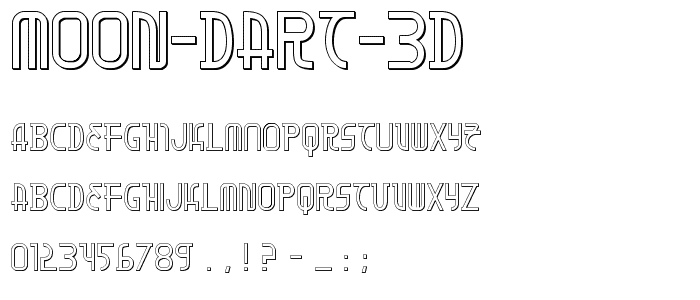 Moon Dart 3D font