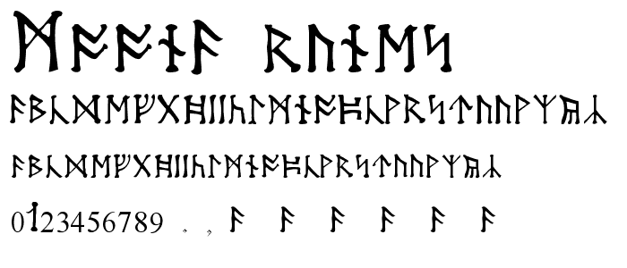 Moon Runes font