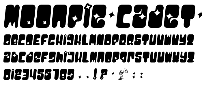 MoonPie Cadet  GoodSlant font