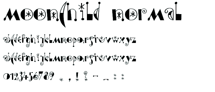 Moonchild Normal font