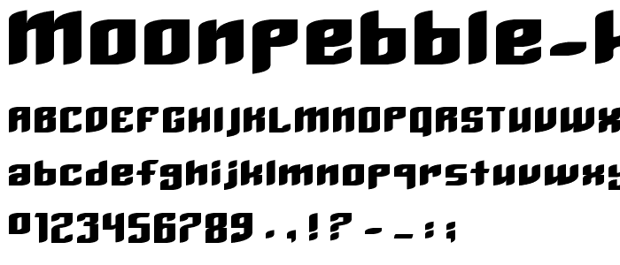 Moonpebble KG font