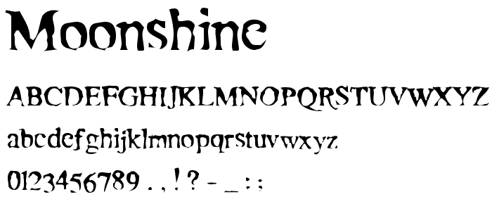 Moonshine font