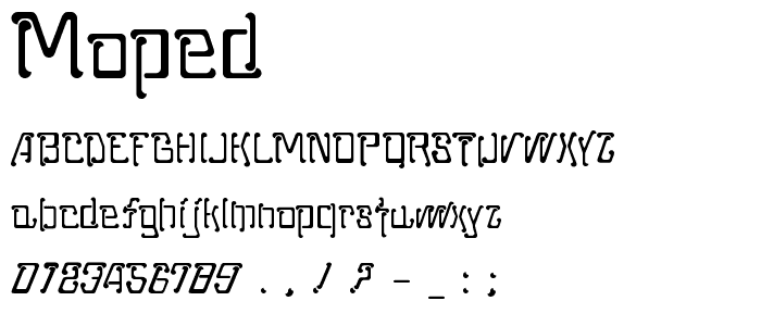 Moped font