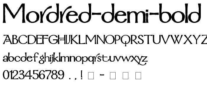 Mordred Demi Bold font