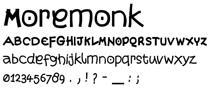 MoreMonK font