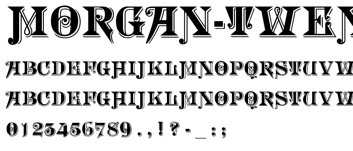 Morgan TwentyNine font