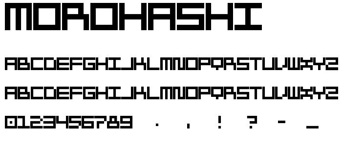 Morohashi font