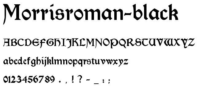 MorrisRoman-Black font