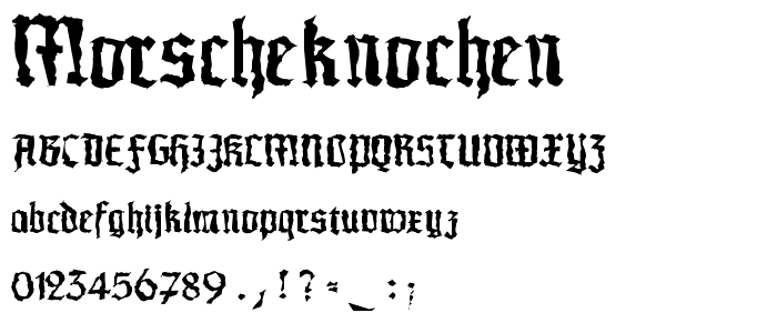 MorscheKnochen font