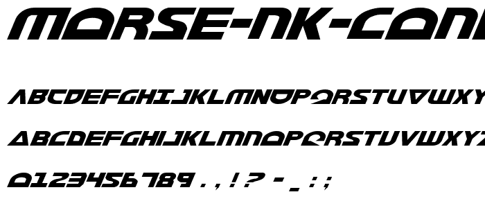 Morse NK Condensed Italic font