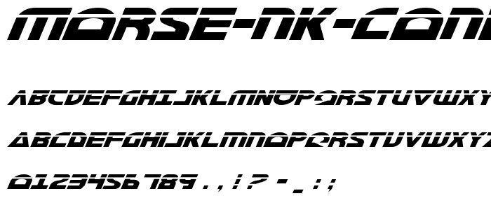 Morse NK Condensed Laser Italic font