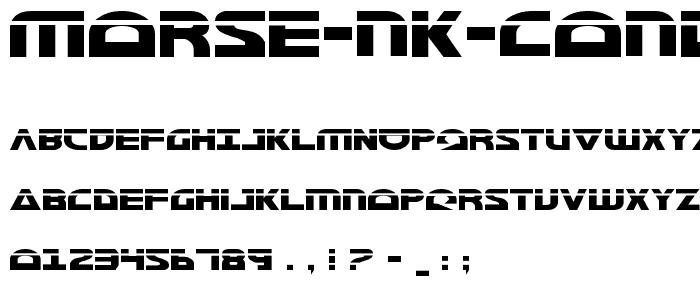 Morse NK Condensed Laser font