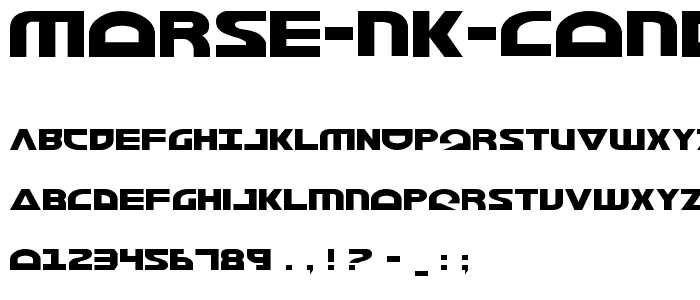 Morse NK Condensed font