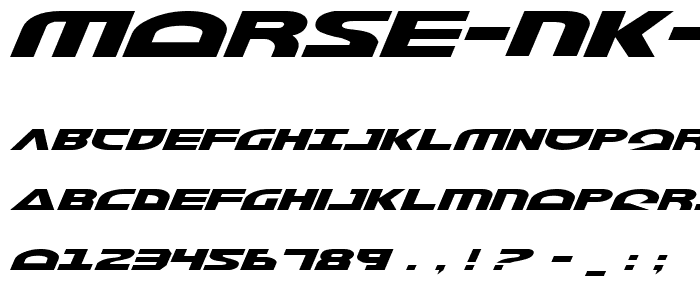 Morse NK Italic font