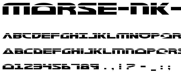 Morse NK Laser font