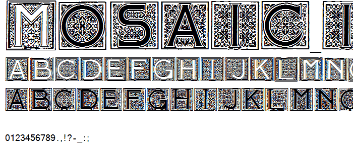Mosaic_Initials font