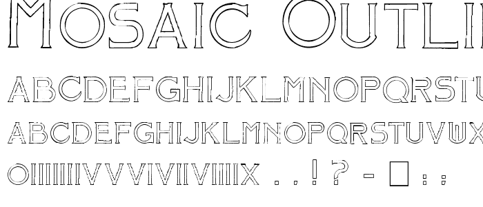 Mosaic_Outline font