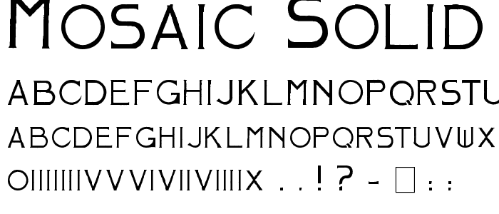 Mosaic_Solid font