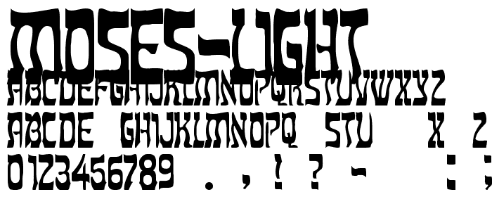 Moses Light font