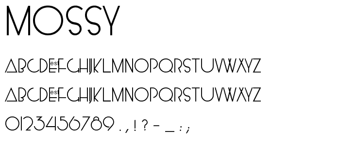 Mossy font