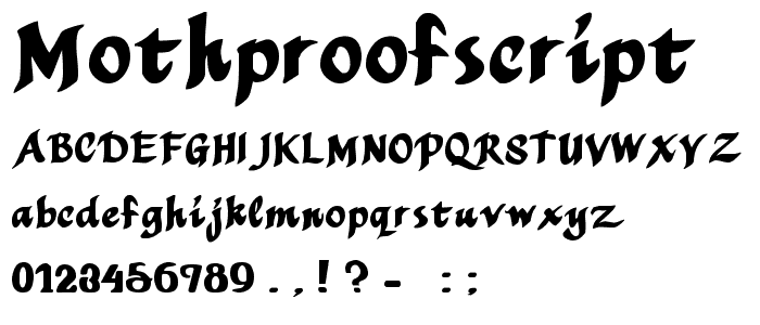 MothproofScript font