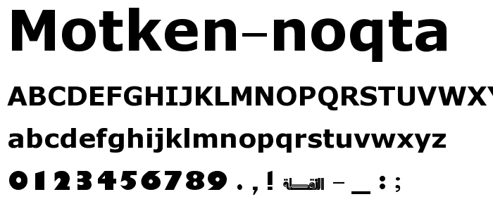 Motken noqta font