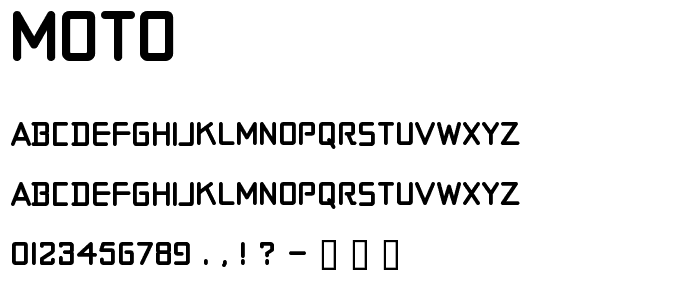 Moto font