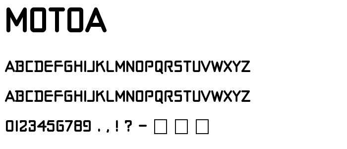 MotoA font