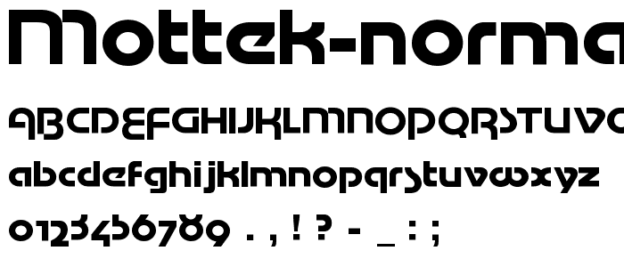 Mottek Normal font