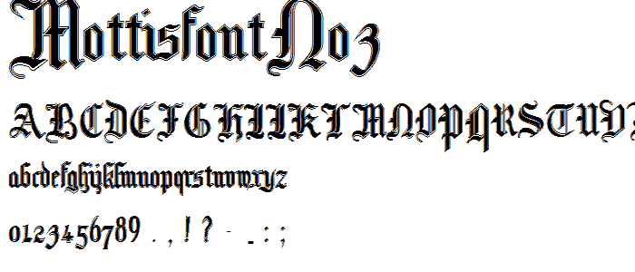 MottisfontNo3 font