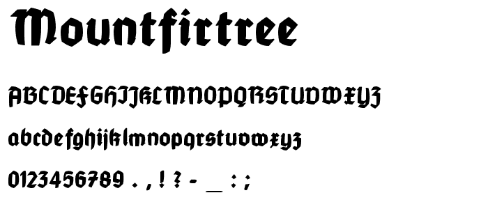 MountFirtree font