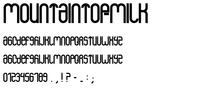 Mountaintop Milk font