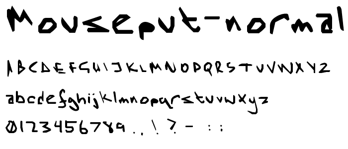 MousePut Normal font