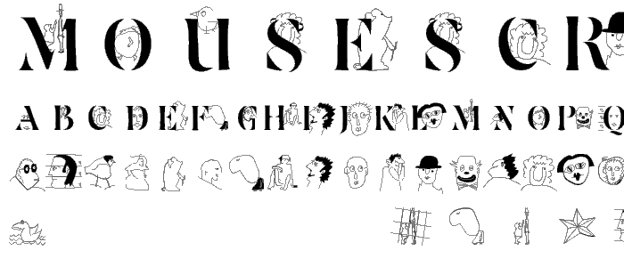 MouseScribbles font
