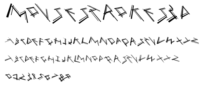 MouseStrokes3D font