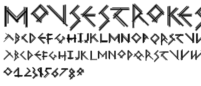 MouseStrokesCont font