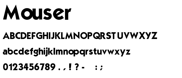 Mouser font