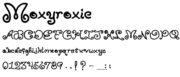 MoxyRoxie font