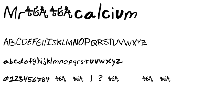 Mr Calcium font