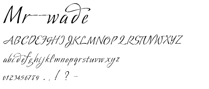 Mr Wade font