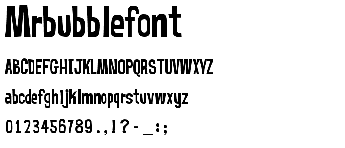 MrBubbleFont font