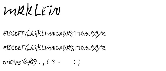 MrKlein font